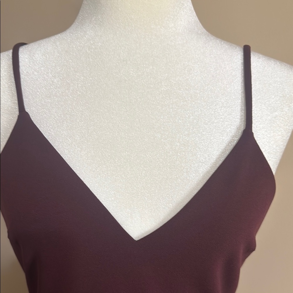 Express Burgundy Spaghetti Strap Slip Mini Dress - Picture 5 of 13